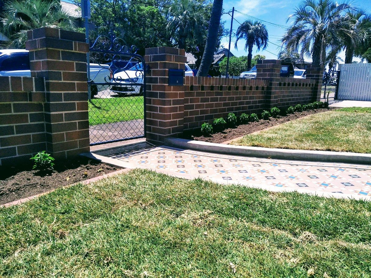 Federation Style Brick Fence — Burwood